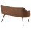 Beliani Dining Bench 2 Seater ARENDAL Fabric Dark Brown 4