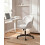 Beliani Desk Chair BELMAR Fabric Off-White 2