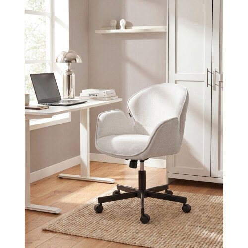 Beliani Desk Chair BELMAR Fabric Off-White 1
