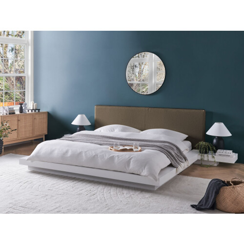 Beliani Bed Boucle ZEN 160 x 200 cm (EU King Size) White 1