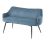Beliani Dining Bench 2 Seater ARENDAL Fabric Blue 3