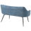 Beliani Dining Bench 2 Seater ARENDAL Fabric Blue 4