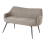 Beliani Dining Bench 2 Seater ARENDAL Fabric Taupe 3