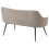 Beliani Dining Bench 2 Seater ARENDAL Fabric Taupe 4