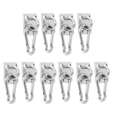 10 Sets of Suspended Ceiling Wall Mount U-Shaped Hooks Stainless Steel Heavy Duty Multi-Function Hammock