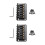 2 set Hardtail Guitar Bridge Body Through per 6 Parti Elettriche Nero 1