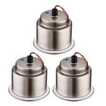 3X LED Light Drink Holder LED Recessed Stainless Steel Cup Drink Holder Cup Shape for Car Marine Boat