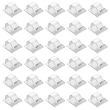 (30pcs) Adhesive Cable Wire Clips Clear Cable Outdoor Cable Management Wire Organizer Cord Holder for Under Desk Car Wall TV Cable