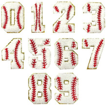 22 Pcs Baseball Number Patches Self Adhesive Baseball Patch Embroidered,2 Baseball Sew Patch Game Day Stickers