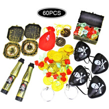 Costume da Pirata Set Accessori per Halloween Carnevale 60 Pezzi — costume pirata, giocattoli bambini, accessori festa