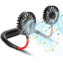 USB genopladelig halsventilator - EXEDSCEND - 3 hastigheder - Sort
