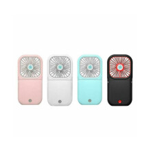 Vibe Geeks Mini Bærbar Foldbar USB Genopladelig Halsventilator - Pink
