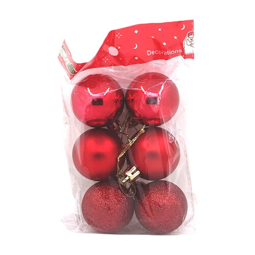Christmas decorative ball red green 12pcs 2