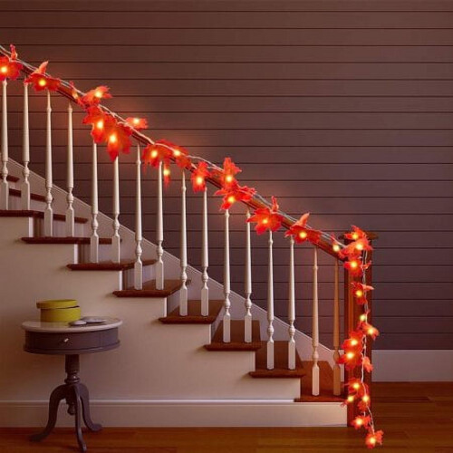Maple Leaf LED Garland Autumn Decoration 40LED 2