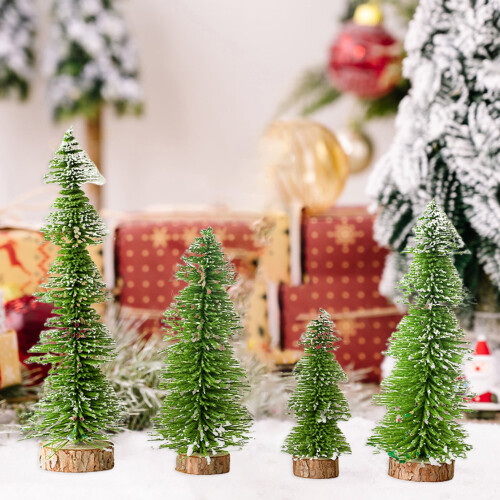 Artificial Frosted Slim Christmas Tree 4 pcs 2