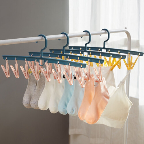 Clothes Drying Rack with Clips 2 Pack 1