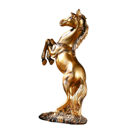 Horse Statue Gold Tabletop Ornament 1 piece 1