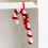Christmas cane ornaments red white multidimensional 6 pcs 3