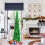 Christmas Tinsel Slim Tree Green 5FT with Sequins 3