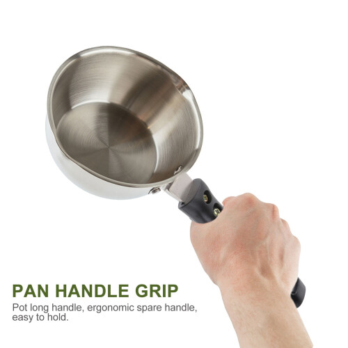 Wok Handle Anti-Scald Replacement Stainless Steel Bakelite 1