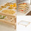 Wooden food drying rack with net air drying feature 2