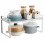 SUSUchens kitchen storage rack white 2-tier 2