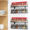 Spice Rack Organizer Black 4-Tier Wall Mount 4
