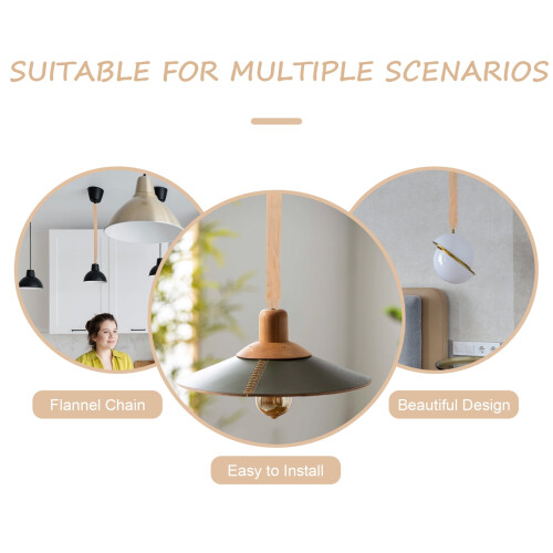 Pendant Light Chain Sleeve Flannel Wire Cover 4 pcs 2