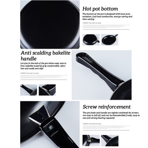 Cast Iron Frying Pan Non-stick Thick 20 cm 2