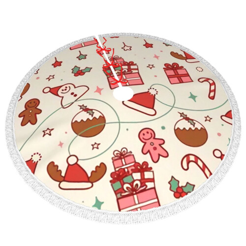 Christmas Tree Skirt 36 Inch Rustic Holiday Decor 2