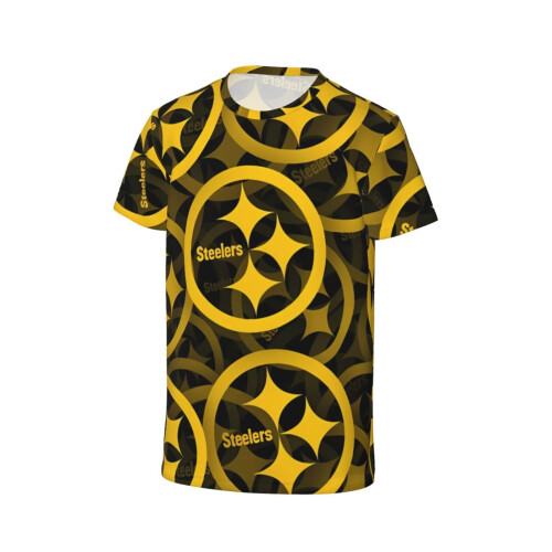 Νεανικό κοντομάνικο μπλουζάκι Steelers για λάτρεις των σπορ 2