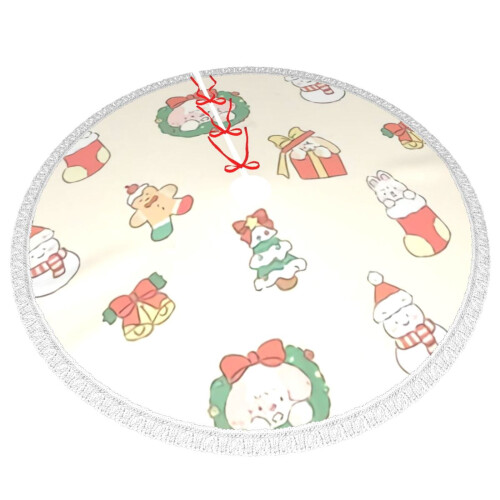 Christmas Tree Skirt 48 Inch Rustic Holiday Decor 2