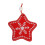 Wood Christmas Red Decorative Pendant 1 piece 3