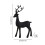 Christmas Reindeer Figurines Resin Black 2PCS 3