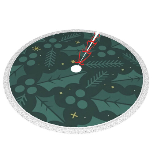 Christmas Tree Skirt 48 Inch Rustic Holiday Decor 1