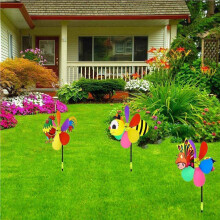 20 Pcs Windmills Colorful Wind Spinner 3D Animal Pinwheel Garden Ornament for Outdoor Yard Lawn Patio Decor and Party