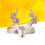 Vintage deer antler flower ring size 6 7