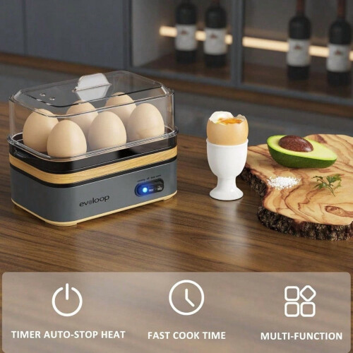 Electric Egg Cooker 6-Egg Capacity BPA-Free 2