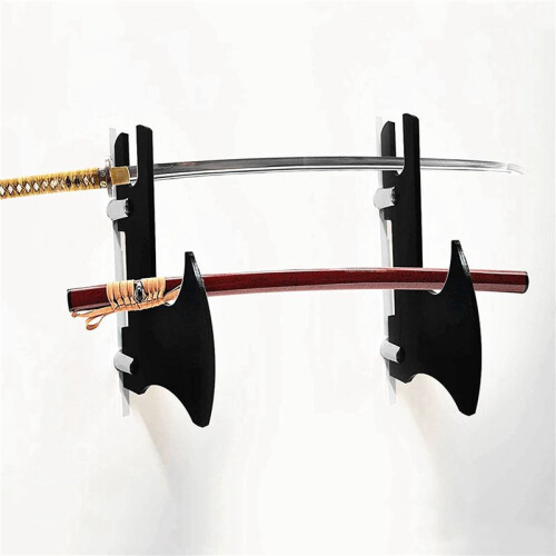 2X Sword Display Stand,Sword Hook,Acrylic Two-Layer Wall-Mounted Samurai Sword Stand Display Stand,Support All Swords A 1