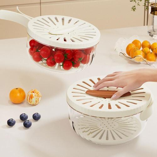 Obstwaschschüssel mit Sieb und Deckel (2-in-1) 2