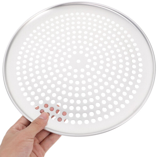 Forma de pizza perfurada antiaderente em liga de alumínio de 30 cm (12 polegadas) 2