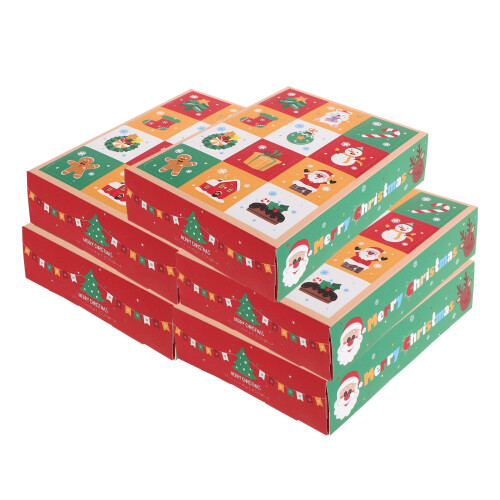 Caixas de Papel de Natal Pequenas - Pacote com 5 Unidades e 12 Compartimentos 2