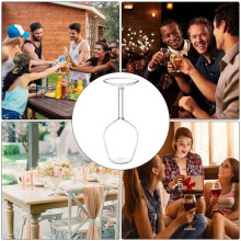 14Fl Oz Upside Down Cocktail Glass Upside Down Martini Glass Wine Glass Unique Fun Upside Down Wine Glass Inverted 4Pcs