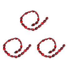 60Pcs Ladybug Lampwork Glass Spacer Beads Red 15X10mm