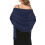 Sciarpa in chiffon blu navy, taglia L, ideale per abiti da sera e matrimoni. 2