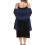 Sciarpa in chiffon blu navy, taglia L, ideale per abiti da sera e matrimoni. 4