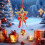 Christmas bell pendant gold silver red star angel tree 2