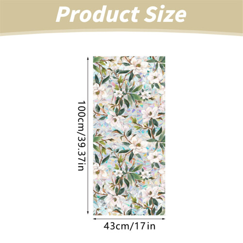 Μεμβράνη προστασίας απορρήτου παραθύρου Retro Magnolia 17x39,4 ιντσών 2