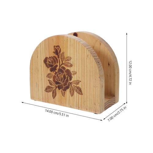 NUOLUX rustikaler Serviettenhalter aus Holz, 1 Stück 1