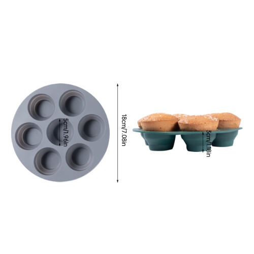 Mini silikonmuffinsform rundt cupcakebrett, 12 kopper 1